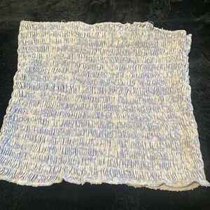 Blue floral cropped tube top